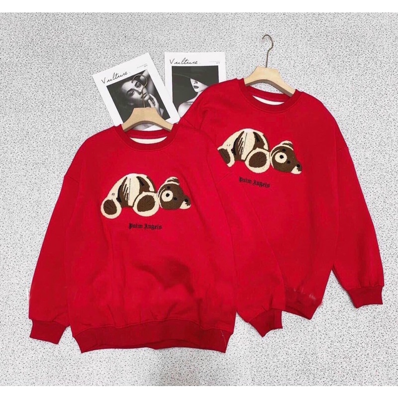 Áo sweater nữ hình gấu nằm ngủ, Áo nỉ nữ form rộng đẹp (Clip/ảnh thật) – (TTA42)