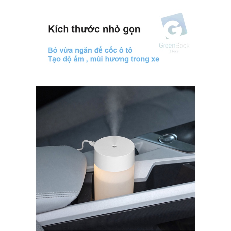 Máy Phun Sương Mini Tạo Độ Ẩm Làm Mát Có Đèn LED Đổi Màu Kiêm Máy Xông Tinh Dầu