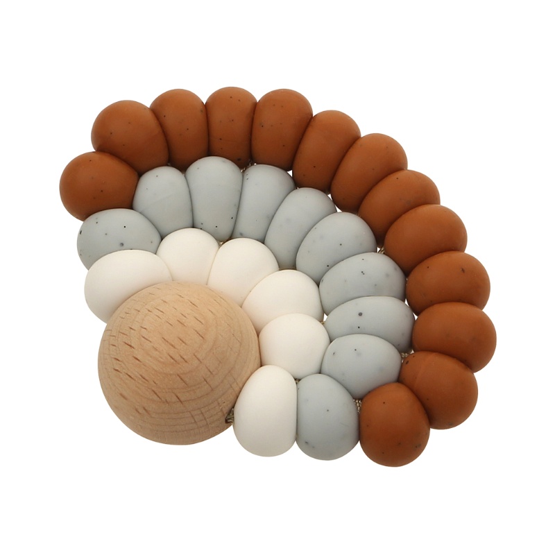 Đồ Chơi Gặm Nướu Cho Bé Bằng Hạt Tròn Phối Silicon Không BPA Dễ Thương