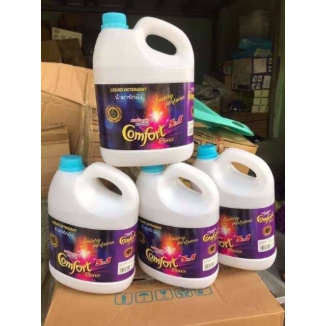 NƯỚC GIẶT xả comfor Remix 5 in 1, Cực Thơm Lâu, Giữ Mùi Cực Tốt, Can 3,6L