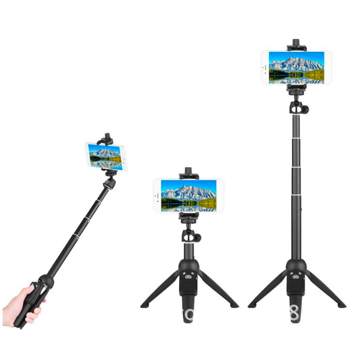 Gậy chụp hình tự sướng Yunteng kèm chân tripod + remote bluetooth YT-9928 ( Đen )