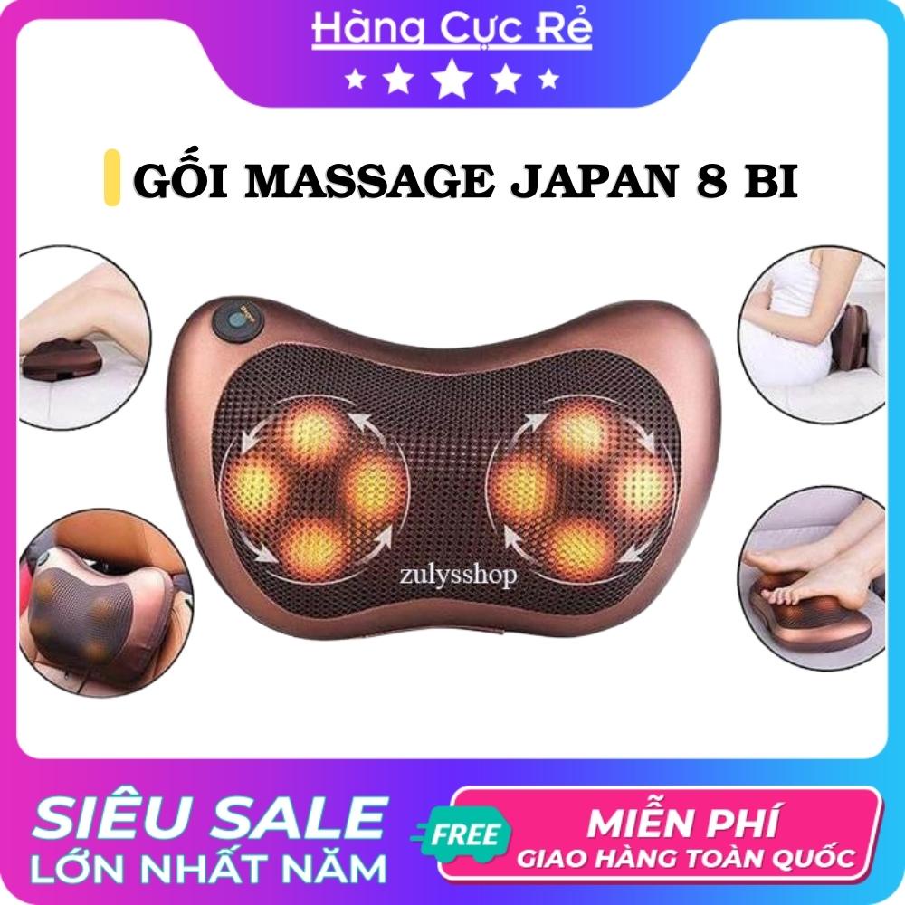 Gối massage 8 bi, giảm đau nhức toàn thân, vùng cổ vai gáy lưng - Shop Hàng Cực Rẻ
