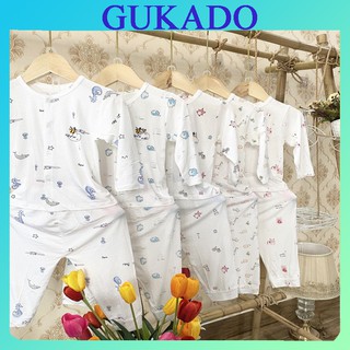 Bộ unchi dài tay Quần áo trẻ em peptit sơ sinh cho bé gái bé trai nam nữ 0 18 tháng tuổi quan ao tre em BDT6