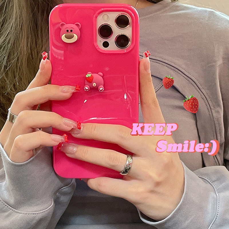 Vỏ Điện Thoại Di Động Ốp Lưng Iphone12 Iphone12promax Iphone 11pro X Xs Xsmax Iphone 7 8plusPhone Case Iphone12promax Apple 11 Cute Rose Red Bear Xr Silicone Stereo Xs Soft Shell 8phộp Đựng Điện Thoại Di Động