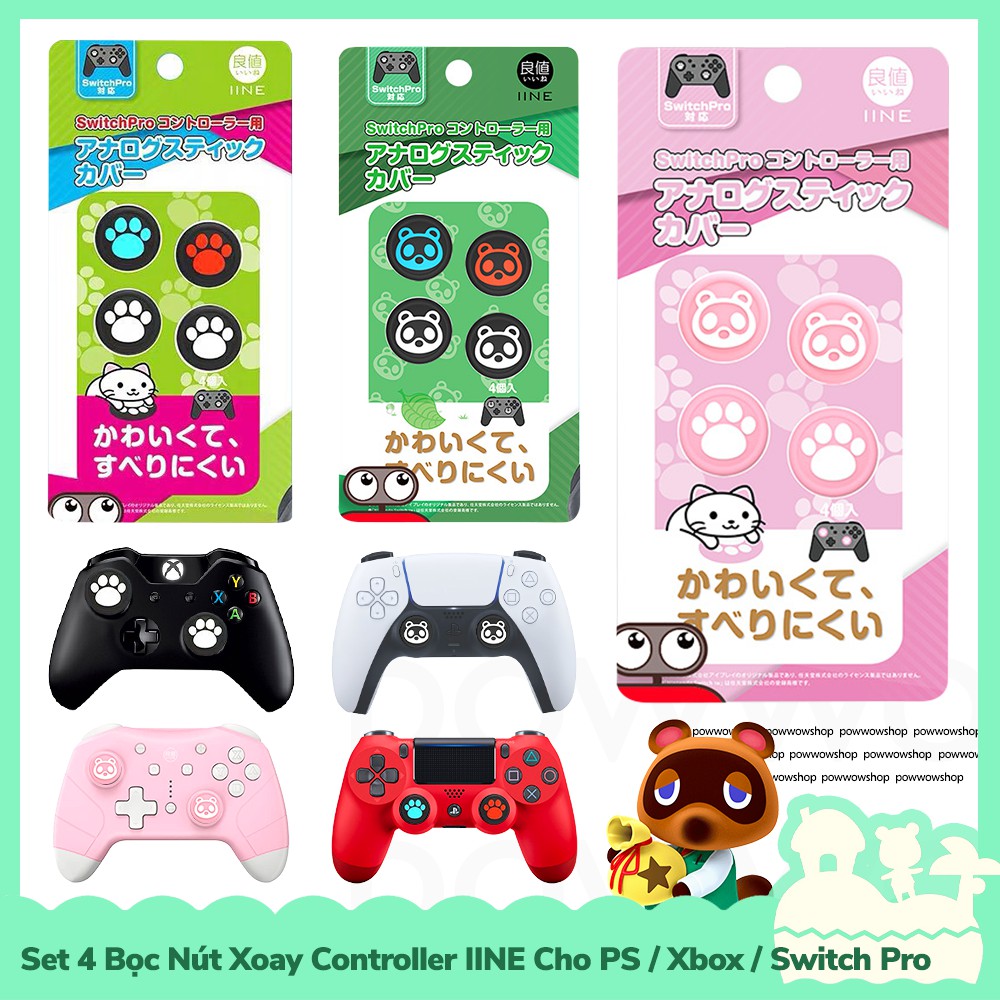 [Sẵn VN - NowShip] IINE Set 4 Bọc Nút Cần Xoay Analog Cho Tay Cầm Game Controller PS Play Station / Switch Pro / Xbox