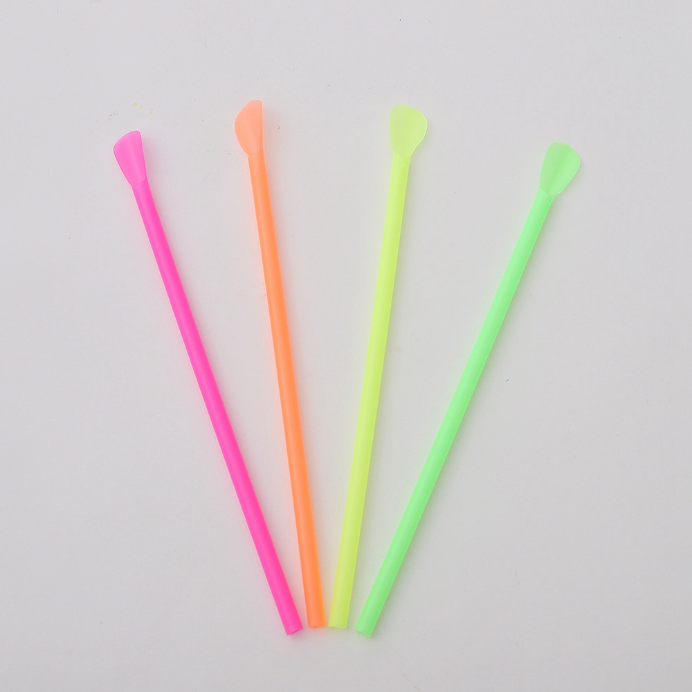 Bộ 100 Muỗng Nhựa Uống Cocktail/Đồ Uống Dùng Một Lần Kích Thước 20cm Tiện Dụng Cho Văn Phòng