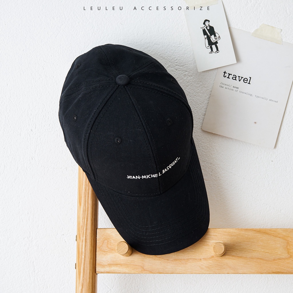 [Mã SKAMLTSM9 giảm 10% đơn 99K] Mũ lưỡi trai unisex tone be/đen năng động trẻ trung leuleu.accessorize