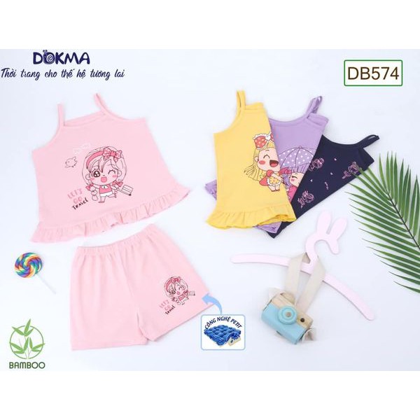 DOKMA - Bộ 2 dây bé gái DB574 Sz 9-36m