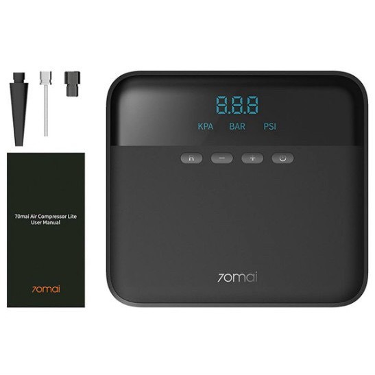 Máy bơm lốp ô tô xe hơi mini Xiaomi 70Mai, Áp lực 11bar, Bơm siêu nhanh - Hàng chính hãng, TP03 Bơm cầm tay