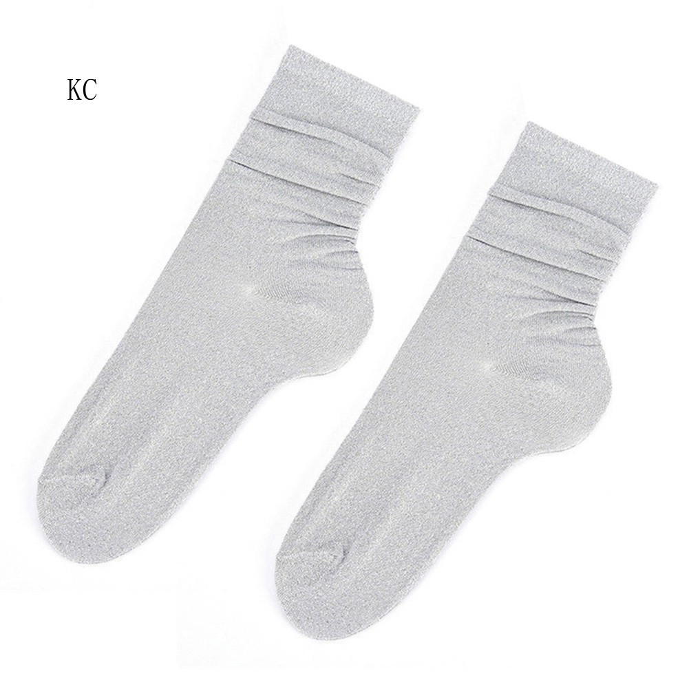 ❣Fashion Women Glitter Shiny Socks Autumn Winter Solid Color Casual Socks Gift | BigBuy360 - bigbuy360.vn