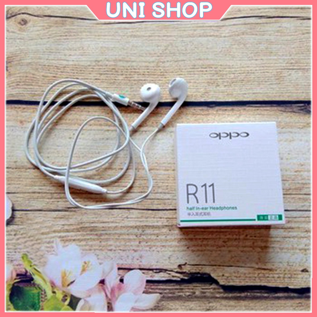 Tai Nghe Oppo zin xịn chính hãng, tai nghe có dây đầu 3.5mm, bass nghe rõ - Uni Shop