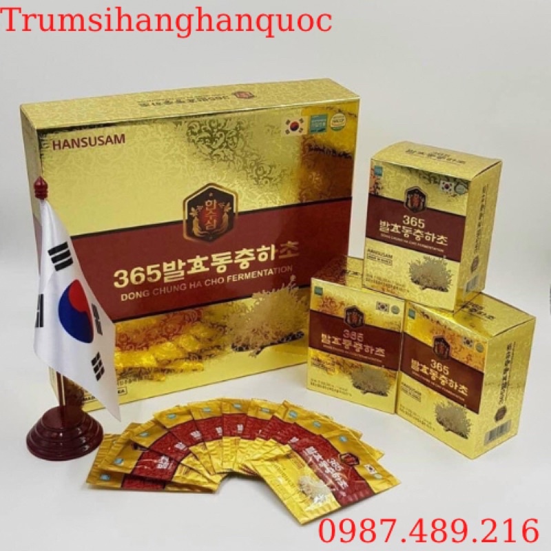 TINH CHẤT ĐÔNG TRÙNG HẠ THẢO LÊN MEN 365 - HANSUSAM 30ml x 60 GÓI