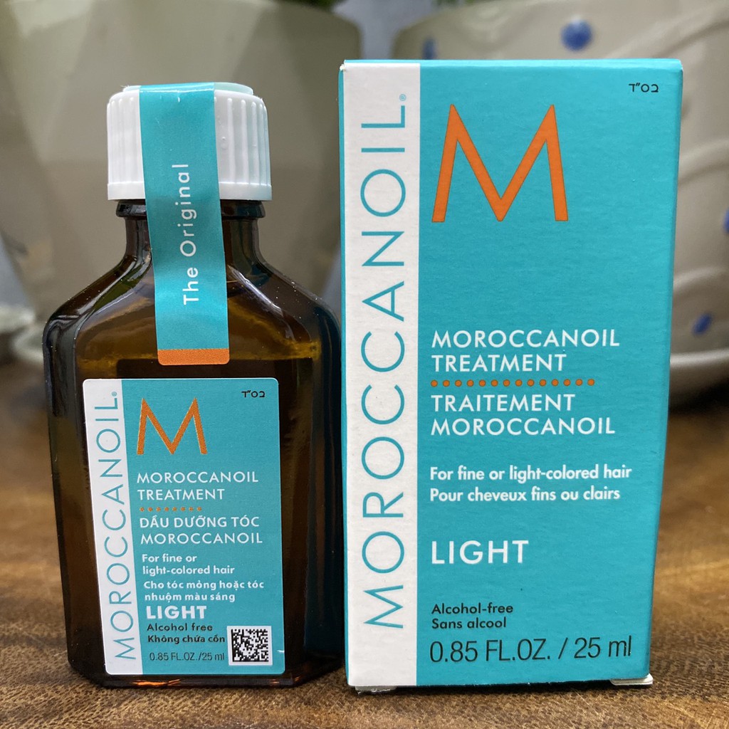 Chính hãng  Tinh dầu dưỡng tóc sáng màu Moroccanoil Treatment Light 25ml