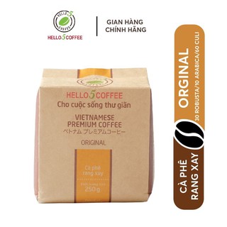 Cafe Nguyên Chất Rang Xay Hello 5 Coffee ORIGINAL - Gói 250g - Thơm ngon đậm đà