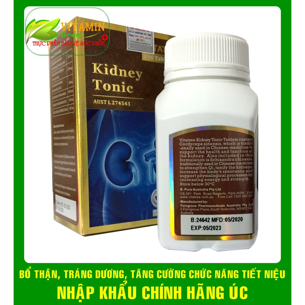 VITATREE KIDNEY TONIC GIÚP BỔ THẬN, TRÁNG DƯƠNG, TĂNG CƯỜNG CHỨC NĂNG TIẾT NIỆU | NHẬP KHẨU CHÍNH HÃNG ÚC