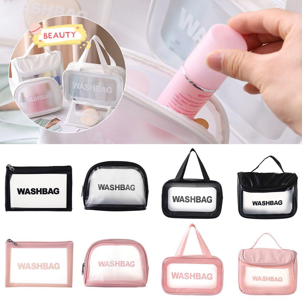 ❈BEAUTY❈ Transparent Multifunction Bags Wash Bags Travel Organizer Cosmetic Bag Make Up Pouch Beauty Case Storge Bags Beautician Cosmetic Holder PVC High Quality Clear Makeup Cases/Multicolor