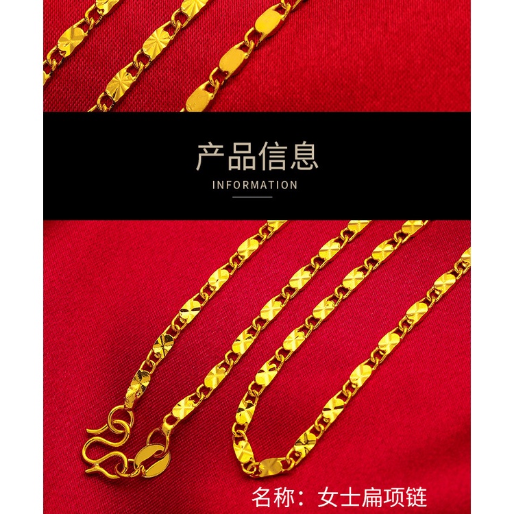 Dây Chuyền Mạ Vàng 24K Mặt Hình Con Rắn Mạ Vàng Phong Cách Mới Cho Nữ