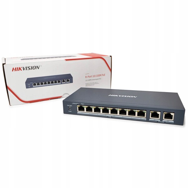 Switch mạng 10 cổng HIKVISION DS-3E0310P-E/M 0310, POE, 2 cổng Uplink (Chính hãng Hikvision)