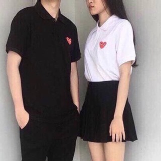 ÁO POLO CỔ BẺ TIM NGỰC
