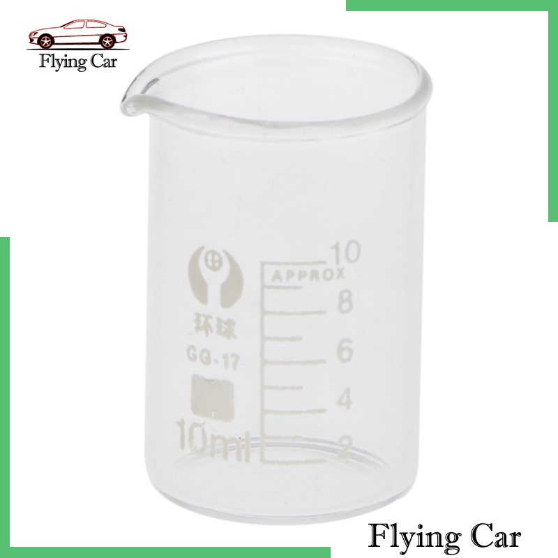 Cốc thủy tinh đo lường dung tích 10ml tiện dụng cho phòng thí nghiệm