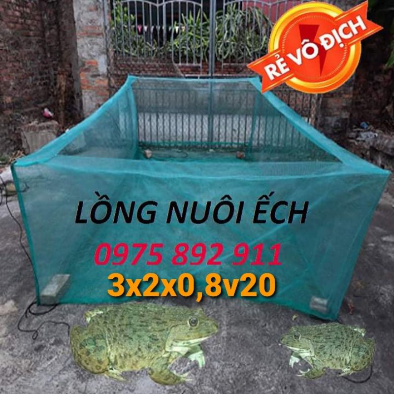 Lồng , tráng , vèo nuôi ếch - loại 3x2x0,8v20