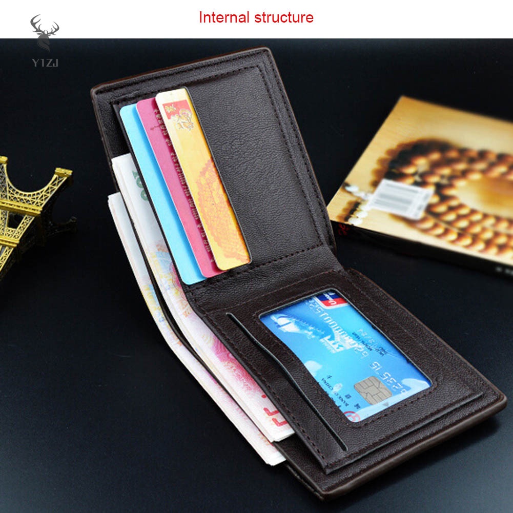 COD&amp; Men Wallets Purse PU Small Mini Storage Bag Fashion Durable For Coin Money Cards &amp;VN