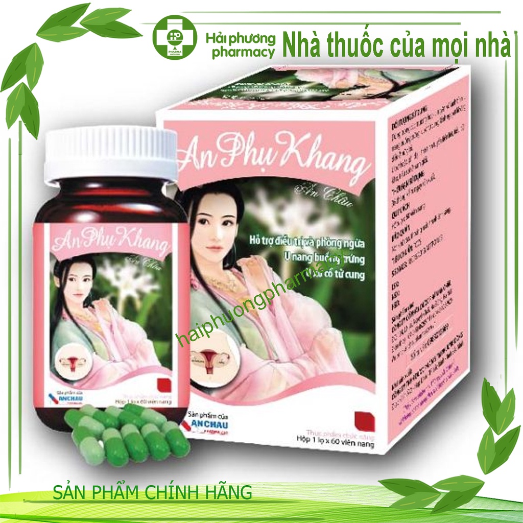 An Phụ Khang Giúp điều hòa kinh nguyệt, giảm kích thước u nang buồng trứng , u xơ tử cung