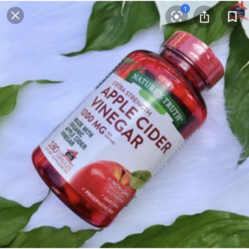 💃🍎[HSD 06/2023] Viên uống giấm táo Apple Cider Vinegar 1200mg cúa Mỹ 180 viên —-Giúp giảm cân, đẹp da, detox cơ thể🍎💃