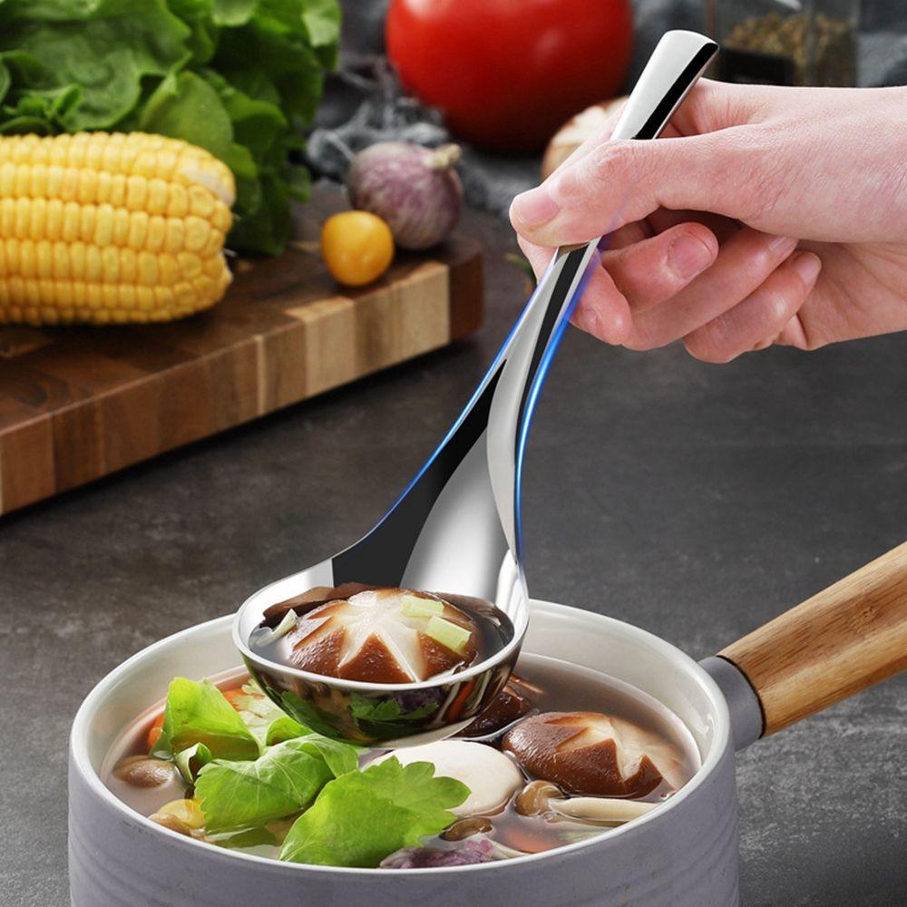 Muôi Múc Canh Bằng Thép Không Gỉ 304 Sức Chứa Lớn