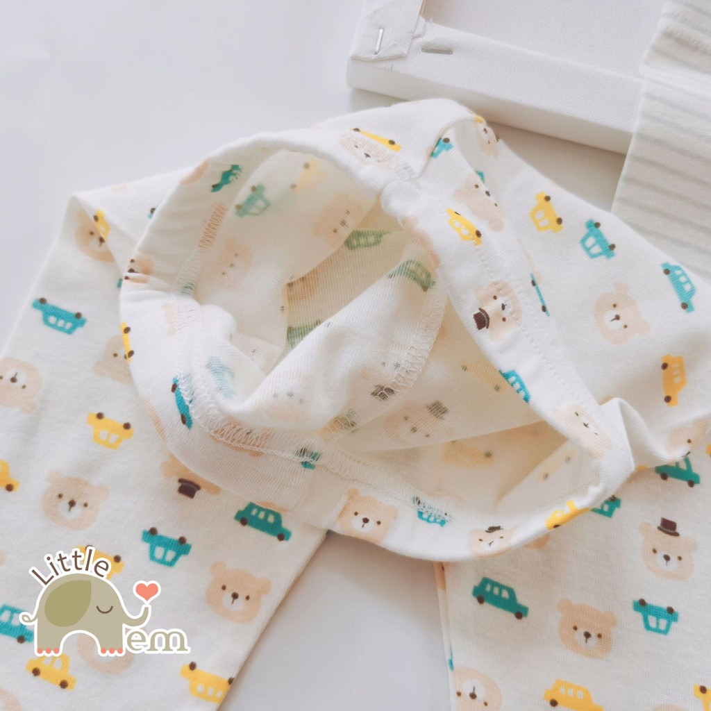 Set 2 bộ đồ bé trai Cotton xuất Nhật sát nách _ Bear