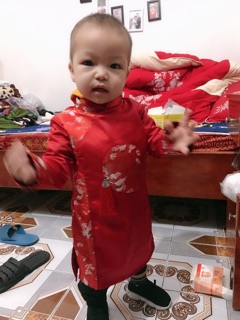 thanh li Áo dài diện tết cho bé