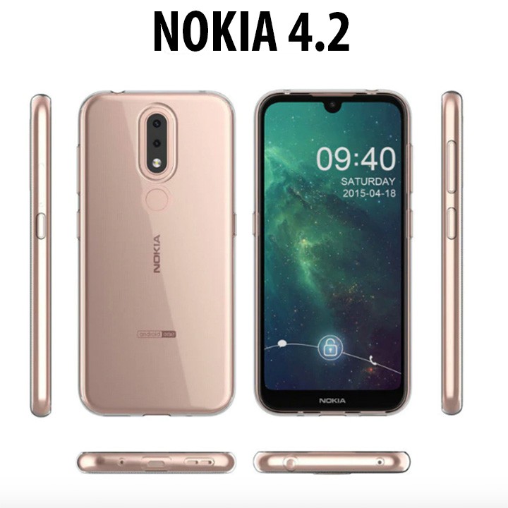 Ốp Lưng Silicon Trong Suốt Cho Nokia 4.2, Ốp Lưng Nokia 4.2