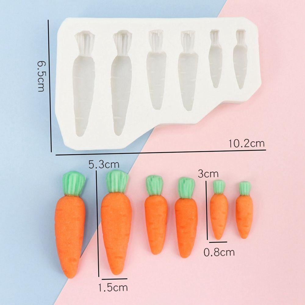 AUGUSTINA Khuôn Silicone Làm Bánh Kẹo Hình Củ Cà Rốt Xinh Xắn