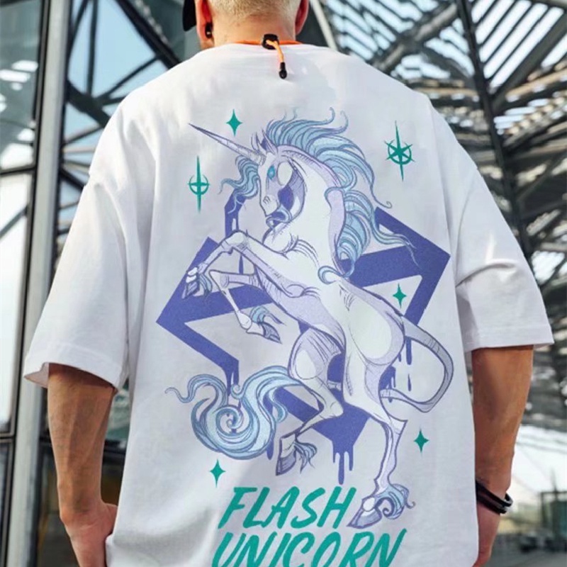 Áo Thun Dáng Rộng In Họa Tiết Hoạt Hình Phong Cách Hip Hop Nhật Bản Thời Trang Mùa Hè Cho Nam Và Nữ Cỡ M-8XL