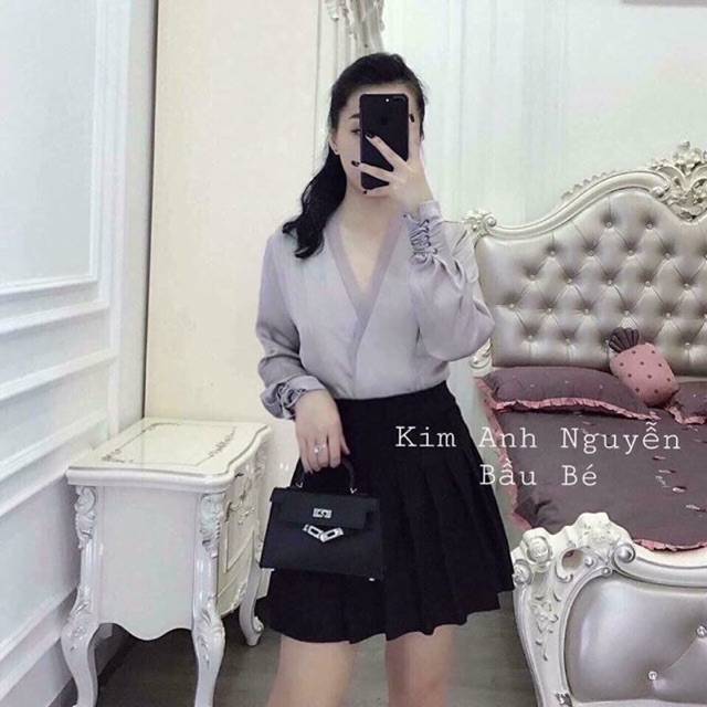 Chân váy xoè xếp li chất đẹp hàng đủ size s m l nhé ce. Kết hợp với sơ mi, áo len, áo phông đều xinh lắm ạ. Hiiiiiiiiiii