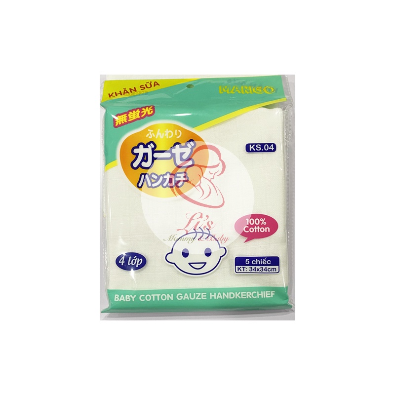 Khăn sữa xô cho bé 2 3 4 lớp Hàng Xuất Nhật 100% cotton rửa mặt loại dày siêu mềm mại cho bé sơ sinh Mã KSM22631