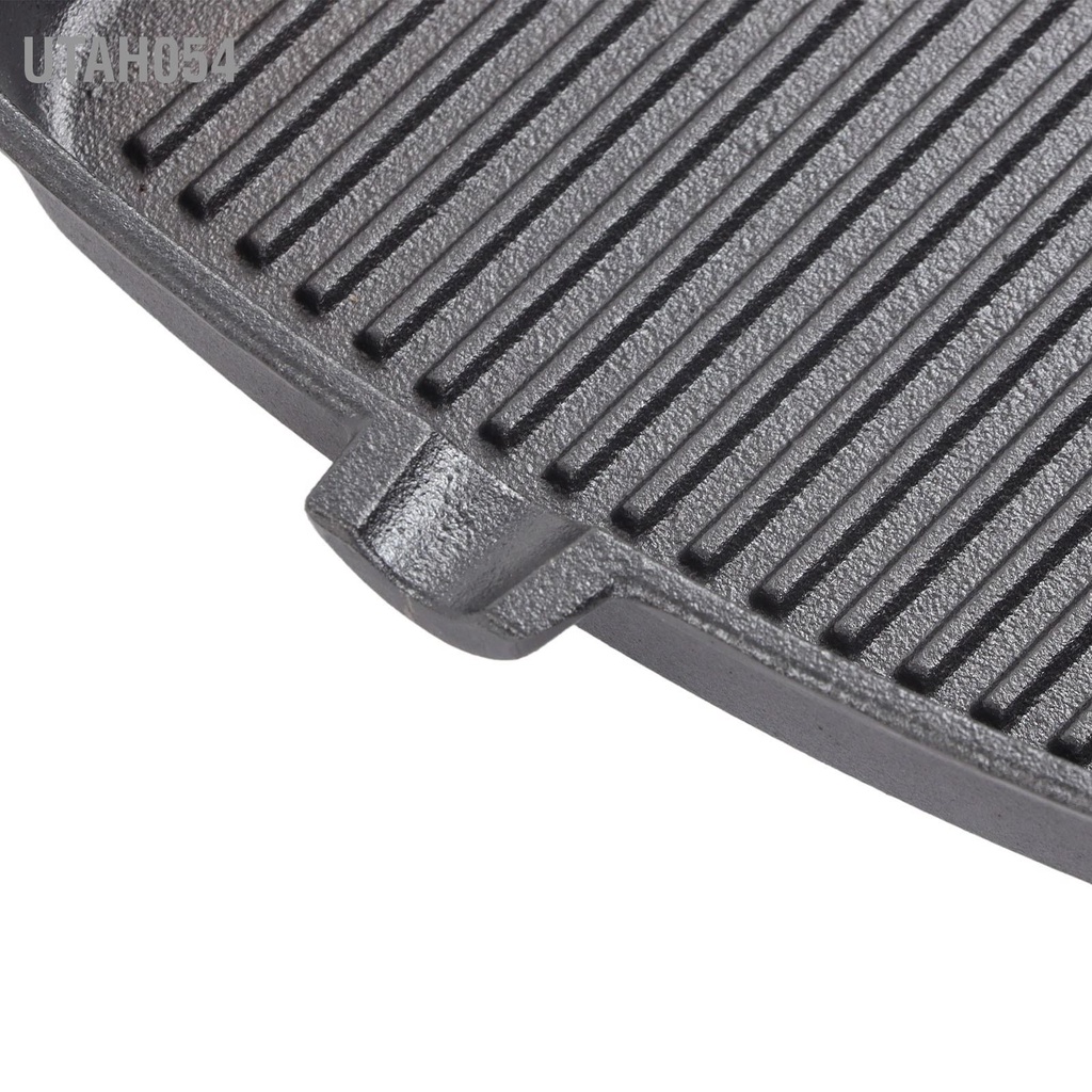 [Hàng Sẵn] 24cm Chảo gang nướng thịt bít tết steak Tay cầm dài Thuận tiện Nướng Quadrate cho Gia đình Nhà hàng Cắm trại Ngoài trời