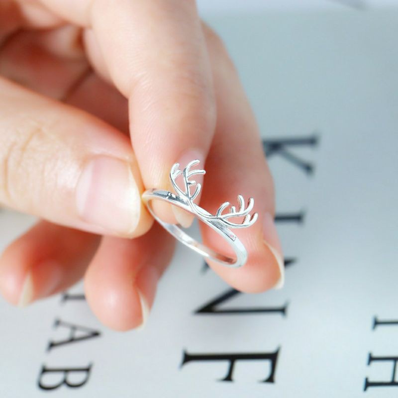 Nhẫn Bạc Sừng Hươu