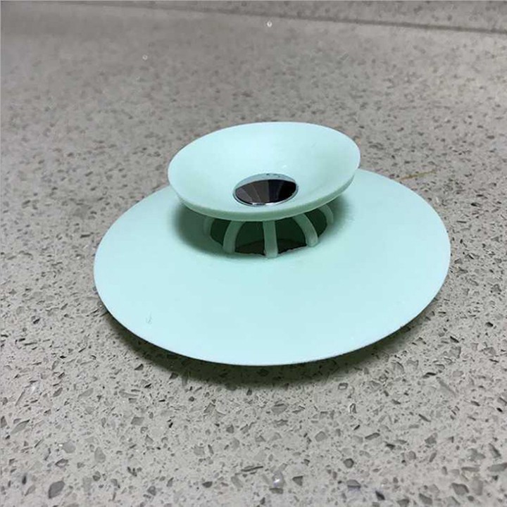 Nắp chặn rác ngăn mùi silicon cao cấp thông minh cho bồn rửa bát phòng tắm hình đĩa bay UFO