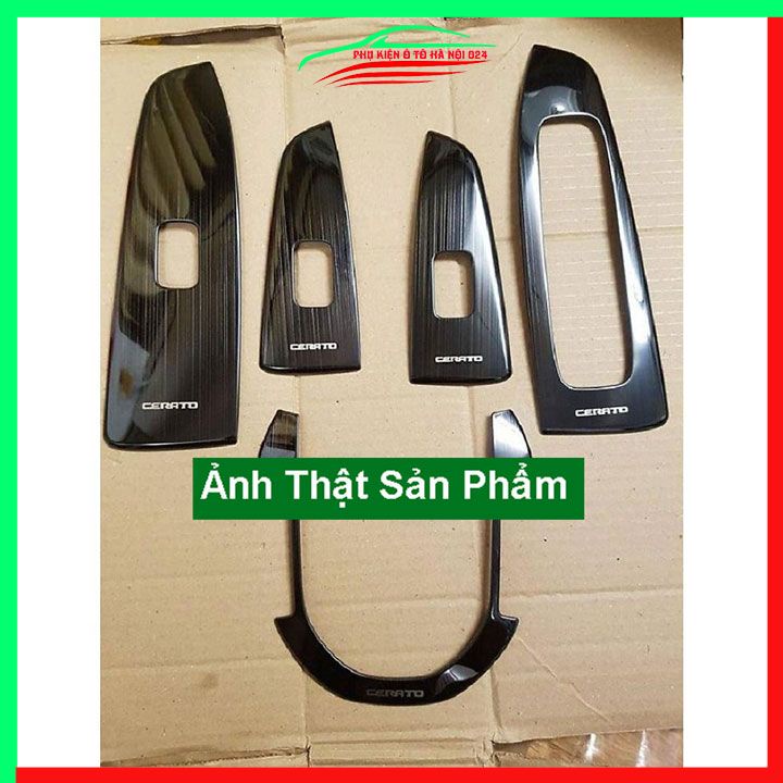 Ốp nội thất cho xe ô tô Kia Cerato 2019 vân Titan bảo vệ chống trầy xước và làm đẹp xe