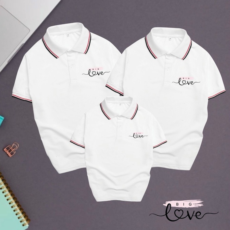 Áo Gia Đình Có Cổ . Chất Liệu Thun Poly Thái 4 Chiều Đủ Size Cho Tất Cả Các Thành Viên Trong Gia Đình Từ 8 Đến 100kg .