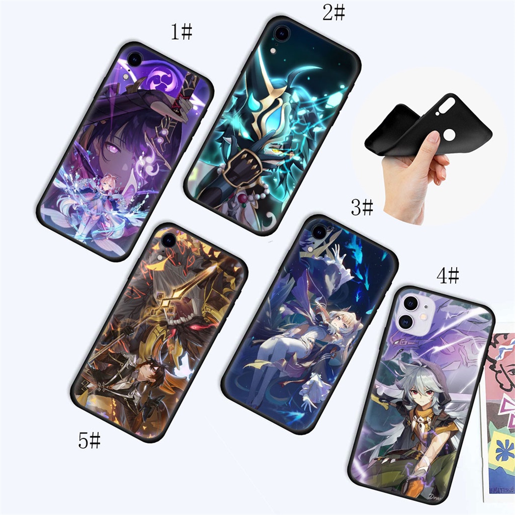 Ốp Điện Thoại Silicon TPU Mềm Hình Game Genshin Cho iPhone XR X XS Max 6 6s 7 8 Plus 5 5s SE 2020 78
