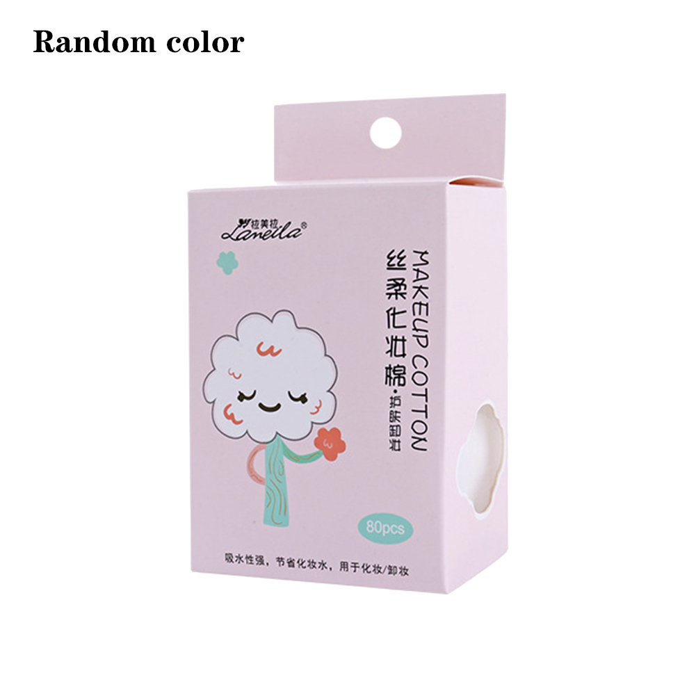 [Hàng mới về] Hộp 80 Miếng Bông Tẩy Trang Cotton Tiện Lợi