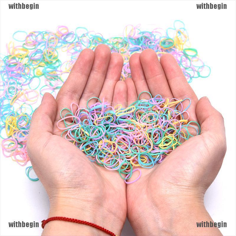 1000 Dây cột tóc co giãn nhiều màu sắc cho bé gái