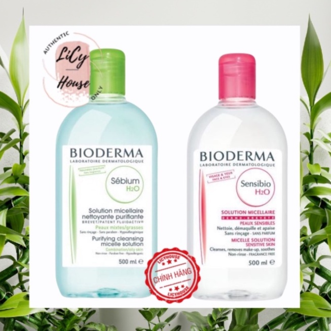 Nước Tẩy Trang Bioderma Pháp Xanh, Hồng mềm mại không gây kích ứng da