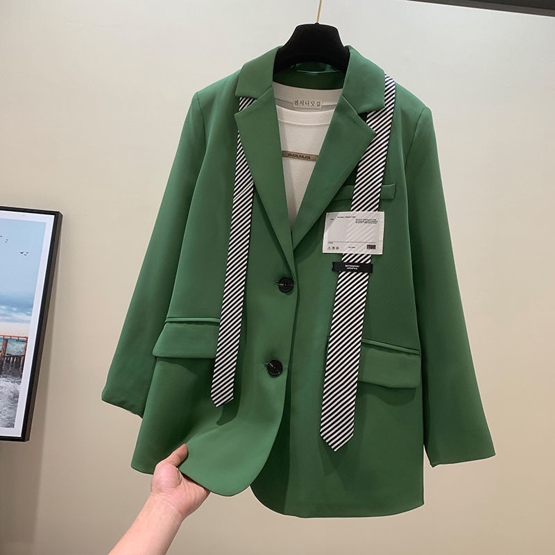 Áo Khoác Blazer Dáng Rộng Phong Cách Hàn Quốc Thời Trang Xuân Thu Cho Nữ Size M-4Xl 3 Kiểu