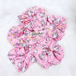 Cột Tóc Scrunchies Kitty Hồng Dễ Thương