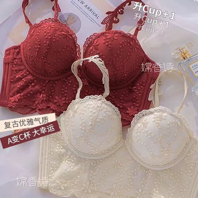 Bộ Đồ Lót Áo Ngực Nhỏ Không Gọng Thép Nâng Ngực Chống Chảy Xệ Điều Chỉnh Được Cho Nữ  16122737363