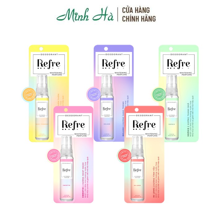 Xịt khử mùi hương nước hoa Refre Whitening Perfume 30ml