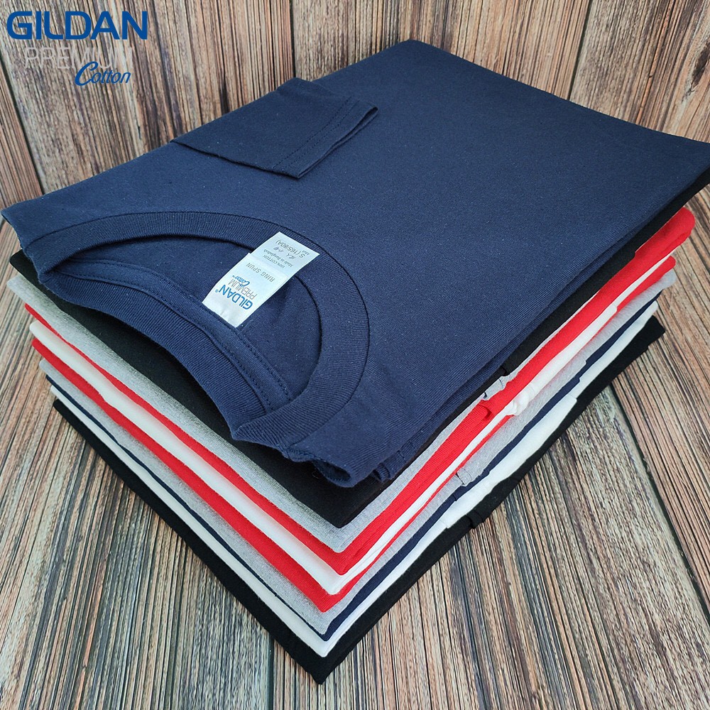 Áo thun nam dài tay nhập khẩu Gildan Premium